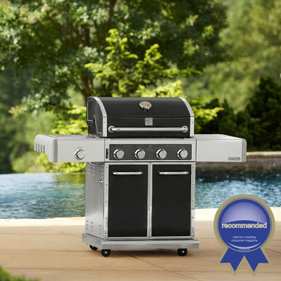600 Series 4 Burner Dual Fuel Carbon Grey Metallic Gas Grill