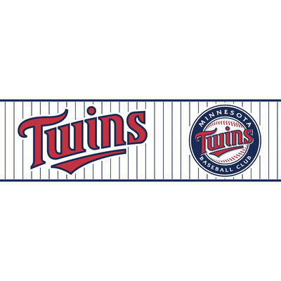 York Wallcoverings ZB3376BD Kids Book Minnesota Twins Border