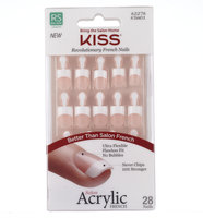 Salon Acrylic French Nail - Halo Effect, 28 Nails