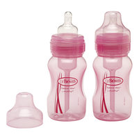 Dr Brown's 8 Ounce Wide Bottles - Pink