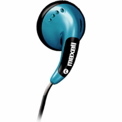 Maxell Color Buds With Mic - Stereo - Blue - Wired - Earbud - Binaural - Outer-ear (196141)