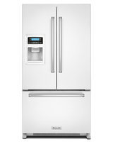 KitchenAid KRFC400EWH 20.0 Cu. Ft. White Counter Depth French Door Refrigerator