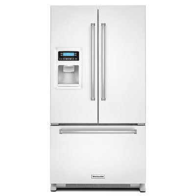 KitchenAid KRFC400EWH 20.0 Cu. Ft. White Counter Depth French Door Refrigerator