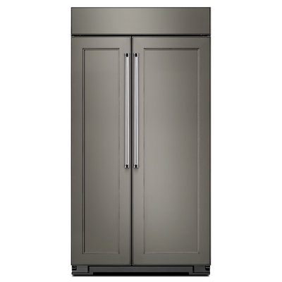 KitchenAid KBSN602EPA 25.5 Cu. Ft. Custom Panel Built-In Side-By-Side Refrigerator