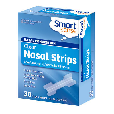 Smart Sense Nasal Strips Small/Medium Clear 30 strips