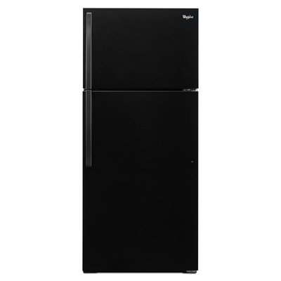Whirlpool 16-cu ft Top-Freezer Refrigerator (Black) WRT106TFDB