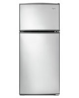 Whirlpool 16-cu ft Top-Freezer Refrigerator (Stainless Steel) WRT316SFDM