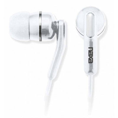 Naxa - High Performance Isolation Stereo Earphones - White