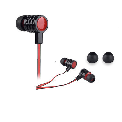 QuantumFX - Universal Handsfree Earphones with In-Line Microphone - Red