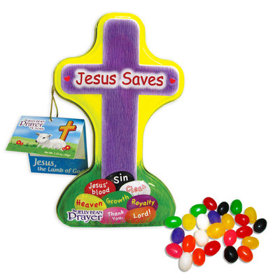 Scripture Candy 09077X Candy-E-Jelly Bean Prayer Cross Tin With Hangtag 1.25 oz.