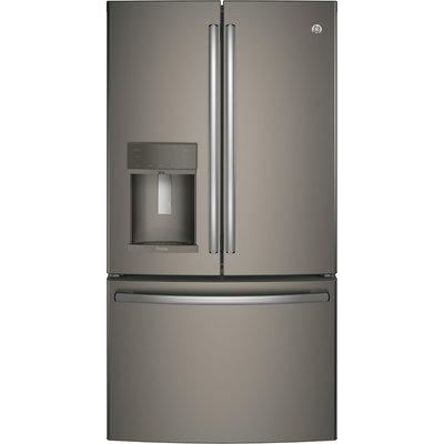 GE PYE22KMKES Profile 22.2 Cu. Ft. Slate Counter Depth French Door Refrigerator - Energy Star