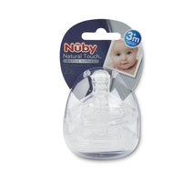 Nuby 2 Pack Natural Touch Replacement Nipple - Medium Flow