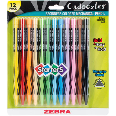 Zebra Pen Corporation Zebra Pen 52812 Cadoozles Starter Mechanical Pencil, 2.0mm, Assorted Barrels