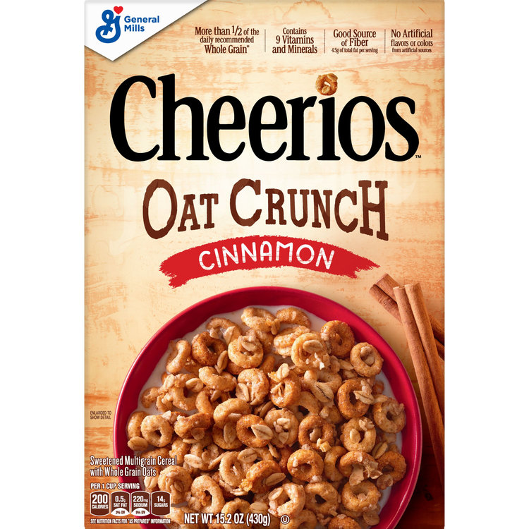 Cheerios Cinnamon Oat Crunch Gluten Free Breakfast Cereal, 15.2 oz