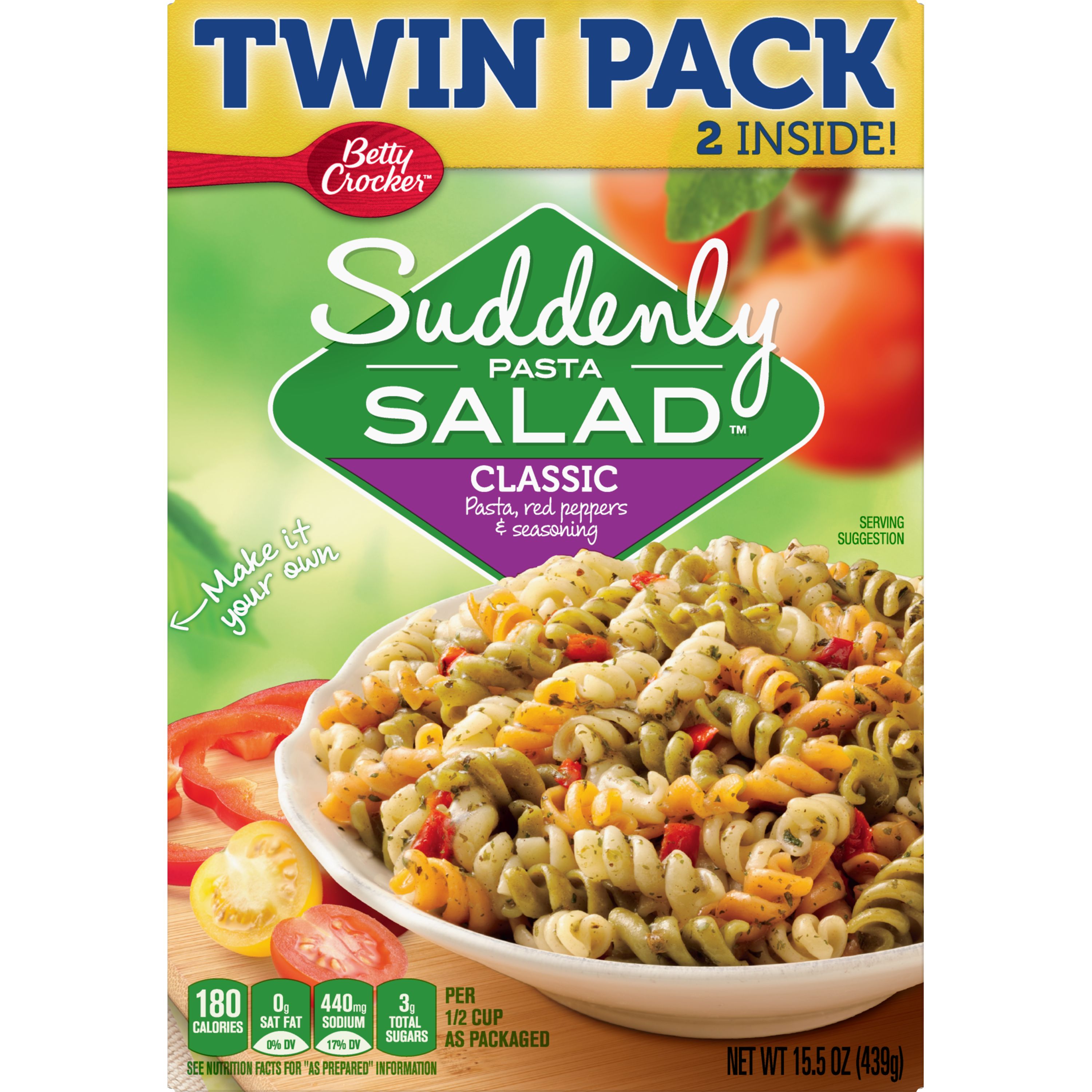 Betty Crocker Suddenly Pasta Salad Classic Pasta Salad, 15.5 oz