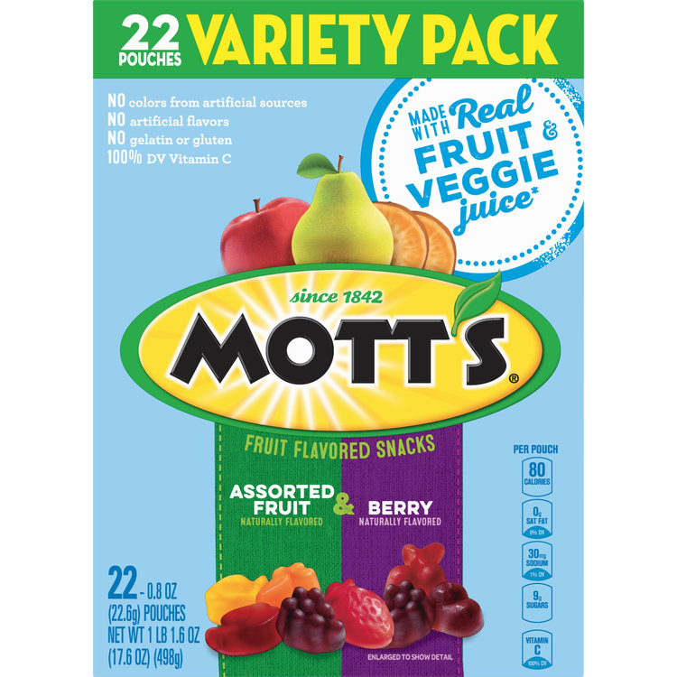 Are Mott's Fruit Snacks Good For Weight Loss Mott's Assorted Fruit Berry Fruit Flavored Snacks Variety Pack , 22 ct