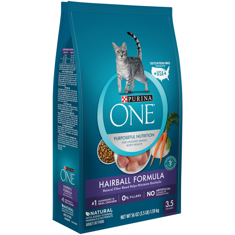 Purina ONE Hairball, Natural Dry Cat Food; Hairball Formula - 3.5 lb