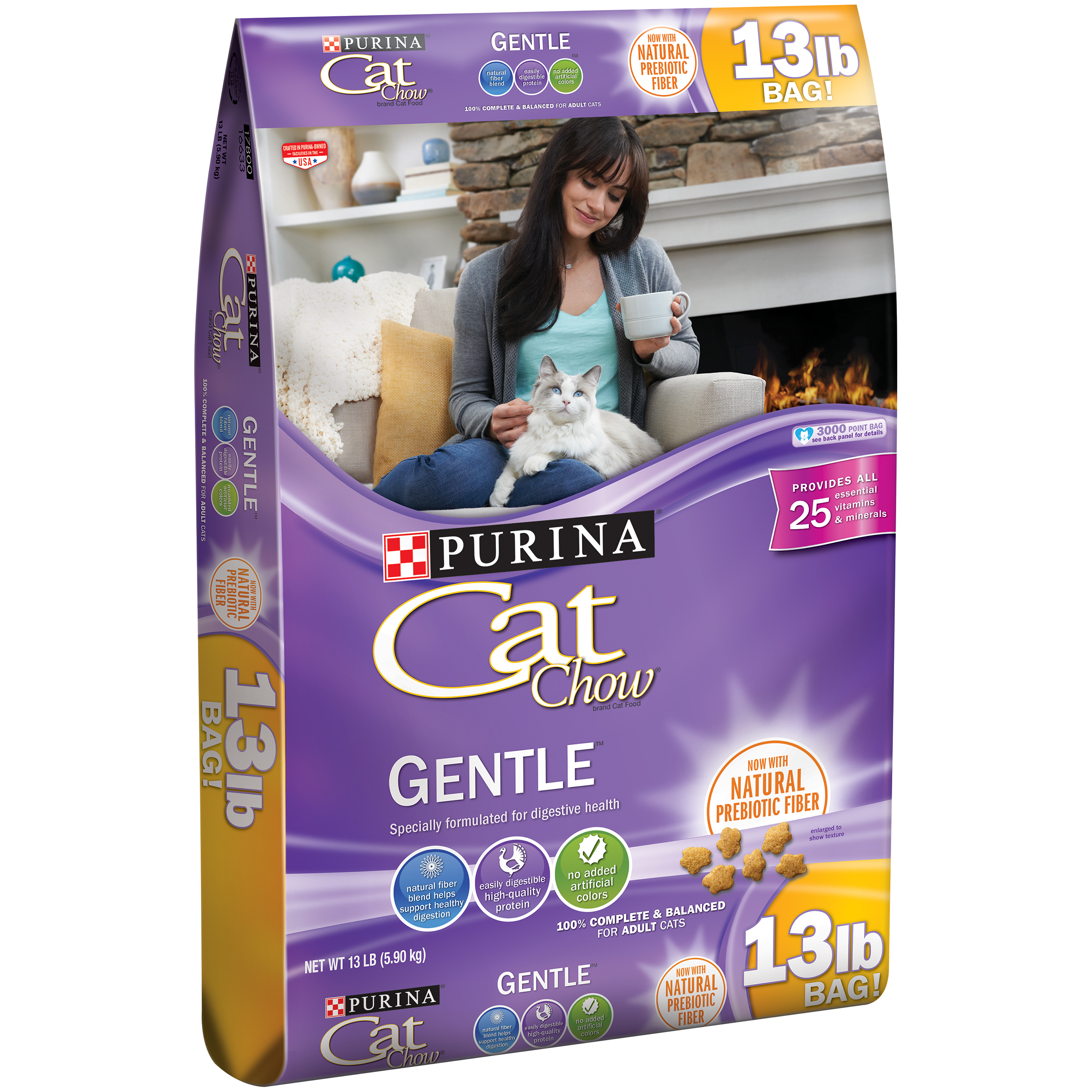 Purina Cat Chow Gentle Adult Dry Cat Food 13 Bag