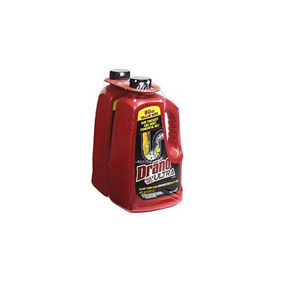 Drano Ultra Max Gel Clog Remover, 80 Fluid Ounce Bottles, 2 Count