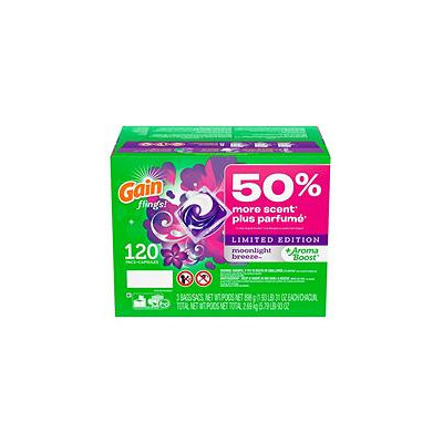 Gain Flings! Laundry Detergent Pacs, Moonlight Breeze (120 ct.)