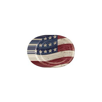 Member's Mark Wooden Flag Paper Plates - 10