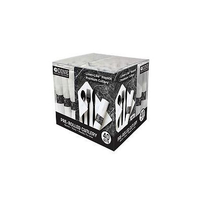 Dine Premium Tableware Pre-Rolled Cutlery - 40 sets