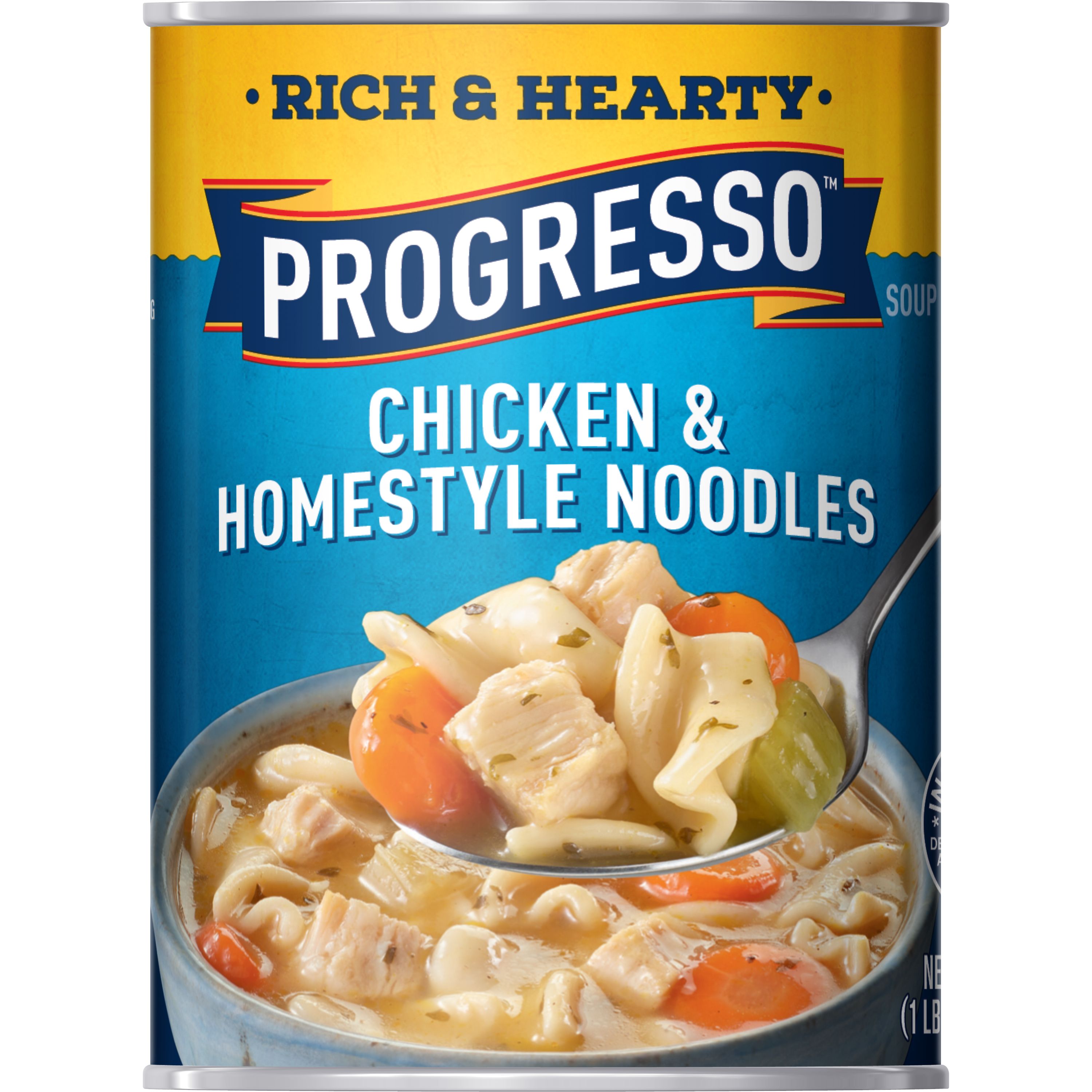 Progresso Rich and Hearty Chicken and Homestyle Noodles Soup, 19 oz