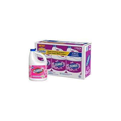 Clorox Performance Bleach with CloroMax Technology, Fresh Meadow Scent, 3 pack, 121 Ounce Bottles