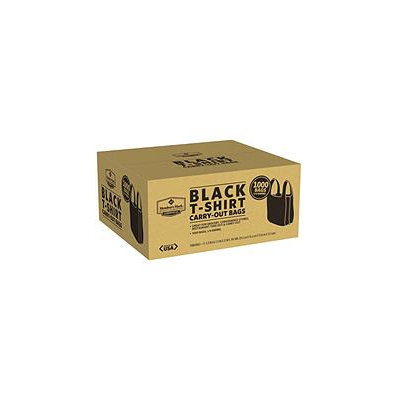 Black T-Shirt Carryout Bags (1000ct.)