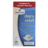 Member's Mark Fast-Acting Dairy Relief, 180 Count