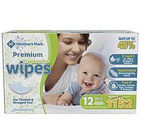 Member's Mark Premium Fragrance Free Baby Wipes (1152 ct.)