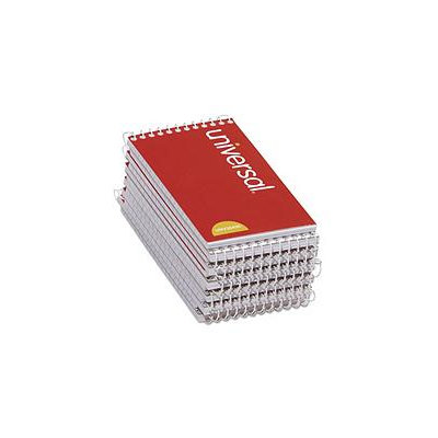 Keurig Universal UNV20435 Wirebound Memo Books, Narrow Rule, 3 X 5, White, 12 50-Sheet