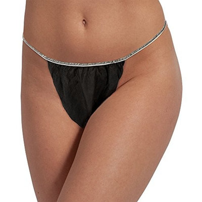 For Pro Tanga Unisex Bikini, Black, 50 Count