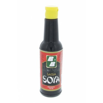 B & B B Soy Sauce 5.36oz - Salsa Soya (Pack of 18)