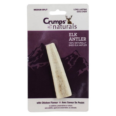 Elk Antler Medium Split Long Lasting Dog Chew Chicken Flavor