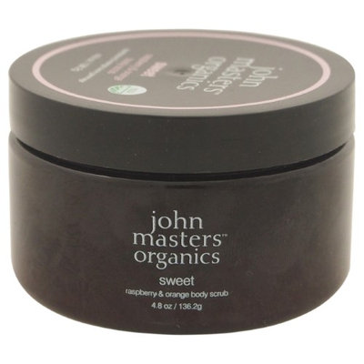 john masters organics Body Scrub, Sweet - Raspberry & Orange, 4.8 oz