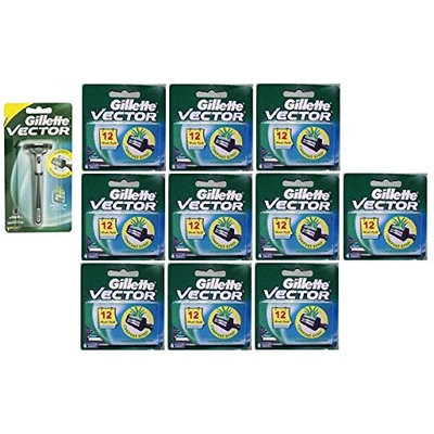 Vector Plus Razor Handle + Vector Plus Refill Razor Blades 4 ct. (Pack of 10) + FREE Assorted Purse Kit/Cosmetic Bag Bonus Gift