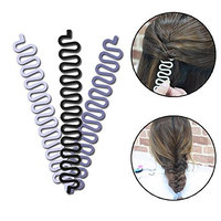 Magic Hair Braided Tool Women Fashion French Hair Styling Clip DIY French Hair Braiding Tool Hairstyle Braid Tool Twist Plait Hair Braiding Tool Bun or Pony Tail Hair Accessories 3 Pack