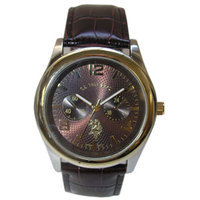 U.S. Polo Association Two Tone Leather Watch - Men