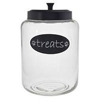 Blue Harbor Glass Storage Treats Jar with Metal Lid