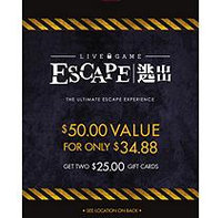 LIVE GAME ESCAPE UTAH LLC 2 X $35