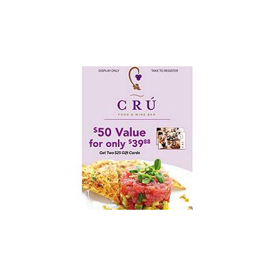 Cru Wine Bar - 2 x $25