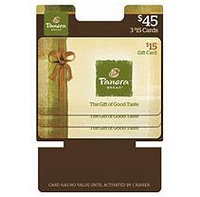PANERA BREAD $45 MP 3 X $15