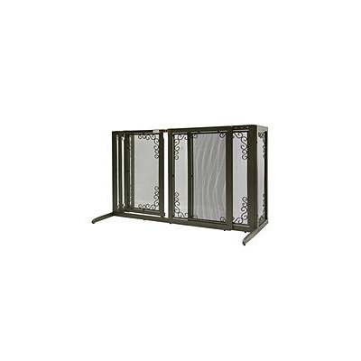 Richell Deluxe Freestanding Mesh Pet Gate Large, Antique Bronze