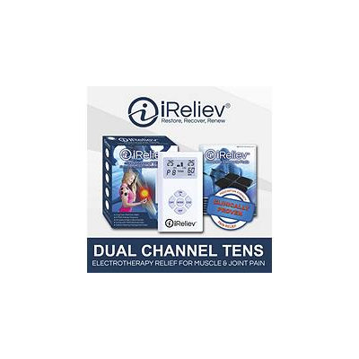 iReliev Dual Channel TENS Pain Relief System with 8 Electrode Pads