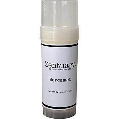 Zentuary (Bergamot) 100% All Natural Aluminum Free Deodorant for Women, Men and Kids of All Ages – Paraben, Phthalate, Gluten & Cruelty Free - Non-GMO - BPA Free 2.8 Oz Stick (Bergamot)
