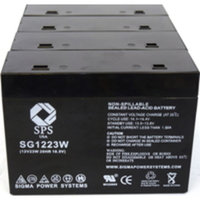 SPS Brand 12 V 5 Ah (Terminal T1T2) 1223W Replacement battery for CSB HC1217W (4 PACK)