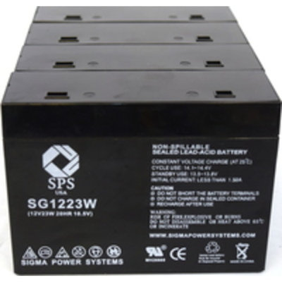 SPS Brand 12 V 5 Ah (Terminal T1T2) 1223W Replacement battery for CSB HC1217W (4 PACK)