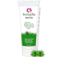Boric Acid Vaginal Cream with Organic Aloe Vera, Organic Coconut Oil & Organic Apple Cider Vinegar | Applicator Included