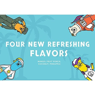 Otter Pops 100% Coconut Water Sorbet Ice Pops - Made from Coconut Water - New Tropical Flavors Include Fruit Punch, Pineapple, Coconut and Mango (1 Box of 6 Ice Pops)